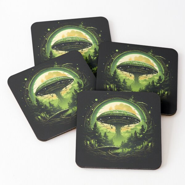 Item preview, UFO landing in the forest designed and sold by MarvinLiba.