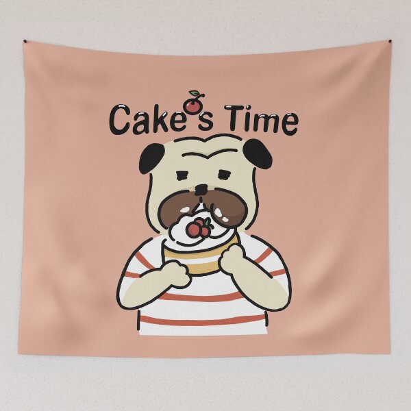 Item preview,  cartoon pug for pug lover and cake lover designed and sold by LittleAdong.
