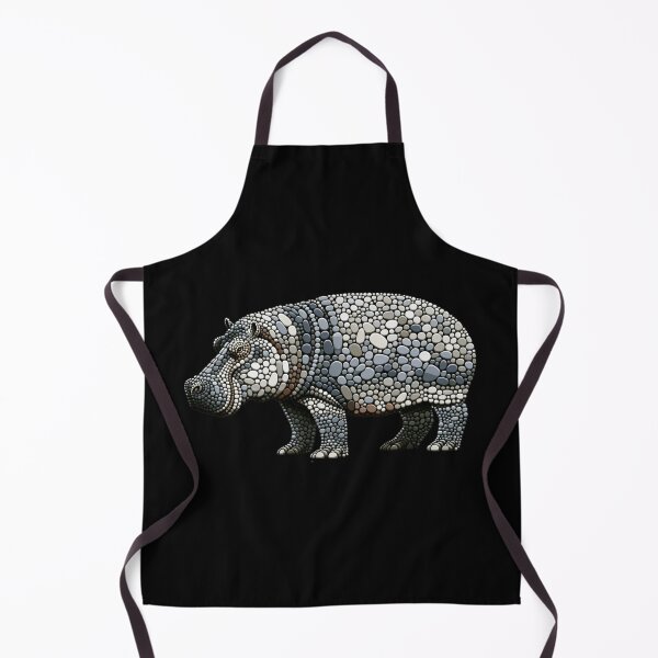 Item preview, Grayscale Pebble Hippopotamus designed and sold by MachineDesigned.