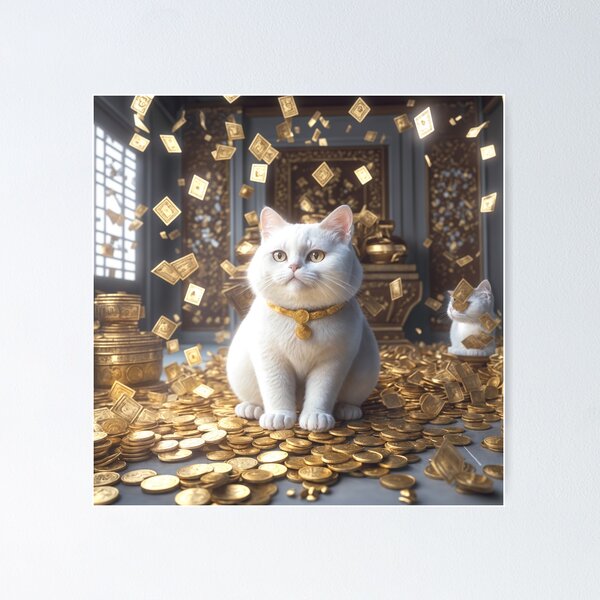 Item preview, gato rico y afortunado designed and sold by piakestore.