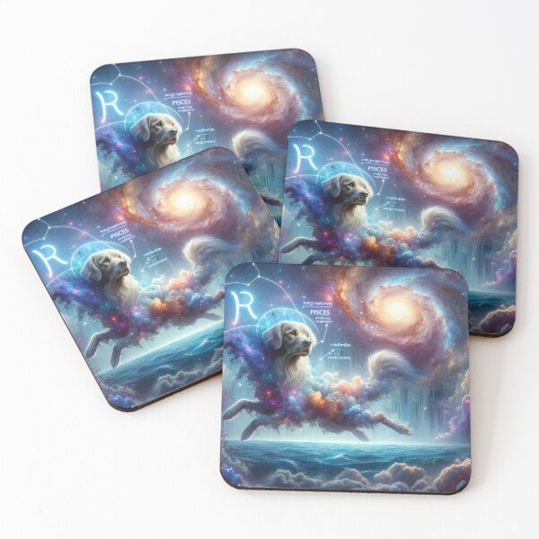 Item preview, Pisces: Cosmic Canine of Dreams designed and sold by ZodiBlend.