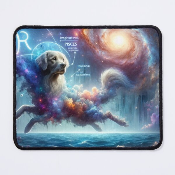 Item preview, Pisces: Cosmic Canine of Dreams designed and sold by ZodiBlend.
