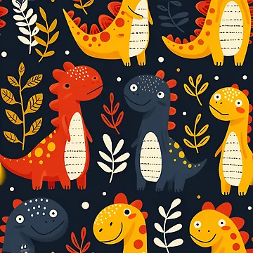 Artwork thumbnail, Dino Pattern by RiawsShop