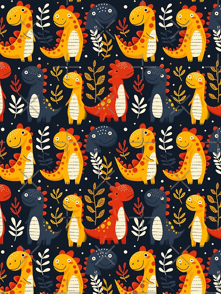 Thumbnail 3 of 3, Scarf, Dino Pattern designed and sold by RiawsShop.