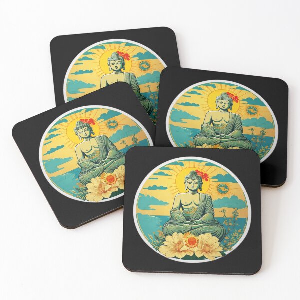 Item preview, Lotus Position Buddha on a Hawaiian Beach with Ocean Waves designed and sold by NautiChic.