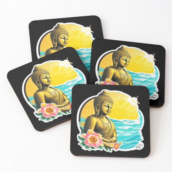 Item preview, Meditating Buddha on a Hawaiian Beach with Ocean Waves designed and sold by NautiChic.