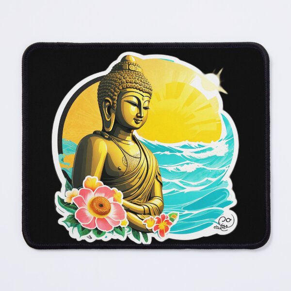 Item preview, Meditating Buddha on a Hawaiian Beach with Ocean Waves designed and sold by NautiChic.