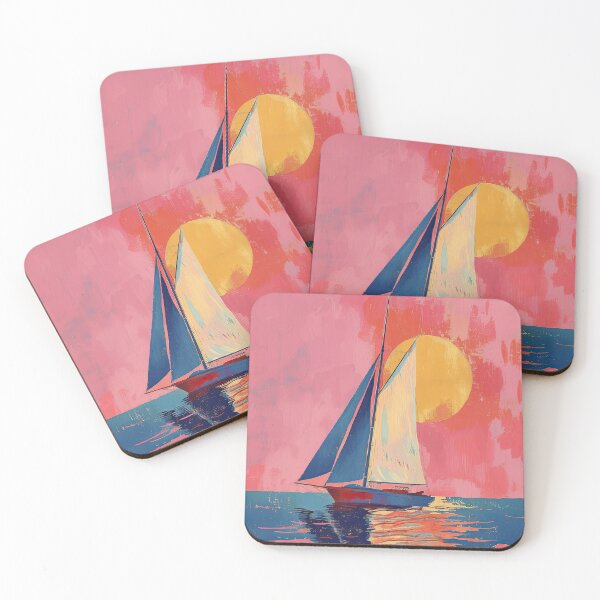 Item preview, Sailboat Sea Maritime Moon Ocean Nautical designed and sold by ArtHouseNiklas.