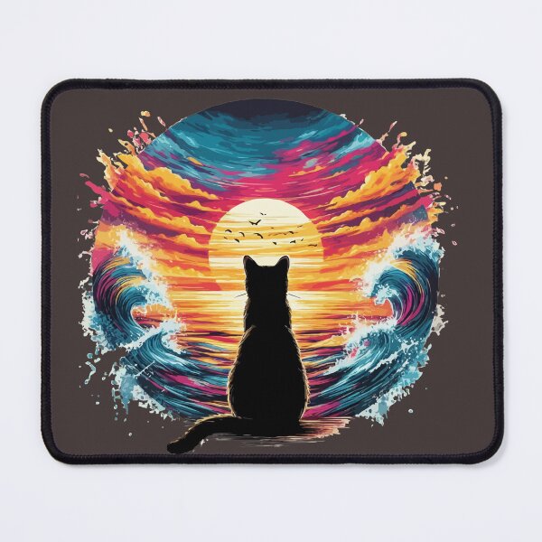 Item preview, Black Cat and Sunset designed and sold by DaewyGraphics.