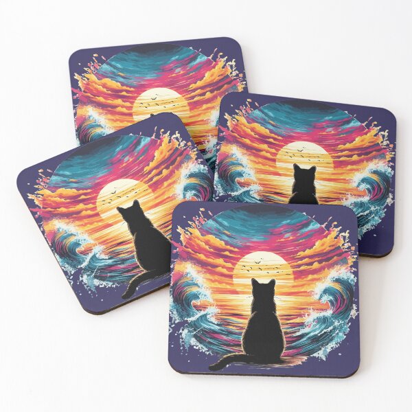 Item preview, Black Cat and Sunset designed and sold by DaewyGraphics.