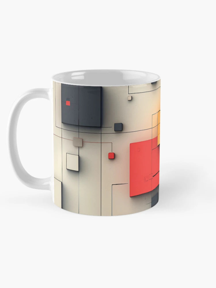 Thumbnail 5 of 6, Coffee Mug, Square Pattern designed and sold by RiawsShop.