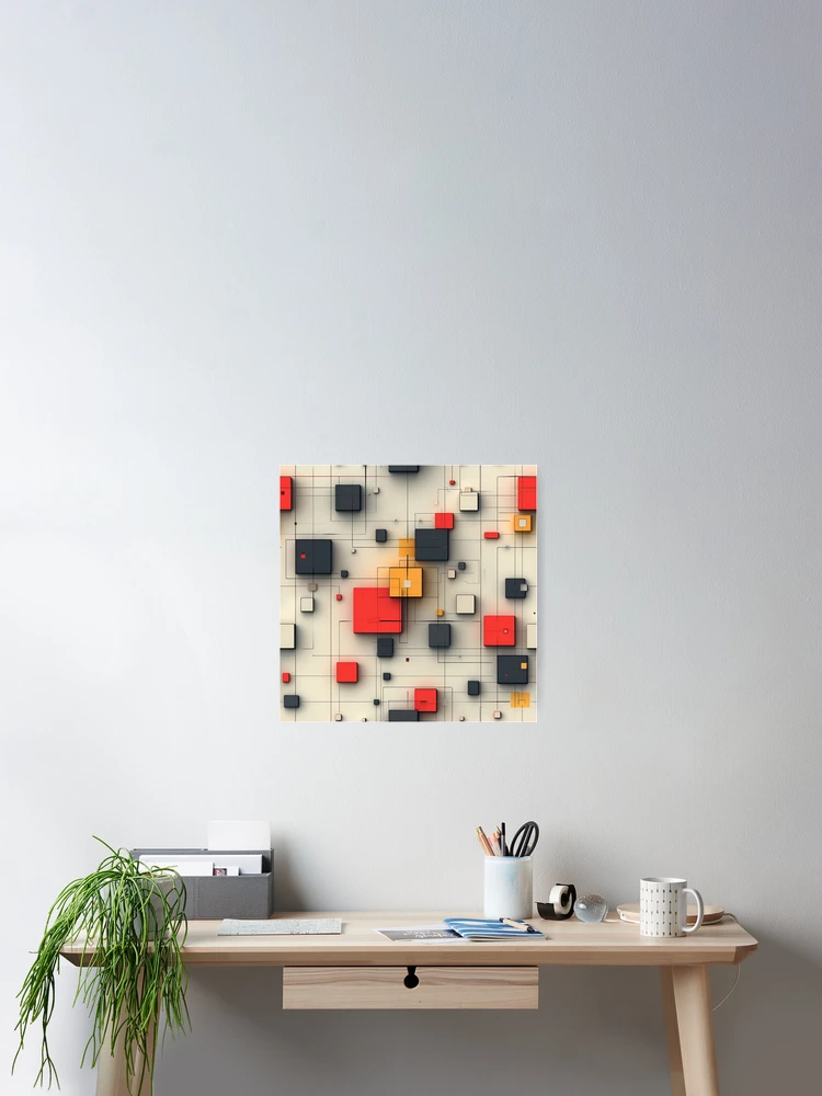 Thumbnail 2 of 3, Poster, Square Pattern designed and sold by RiawsShop.
