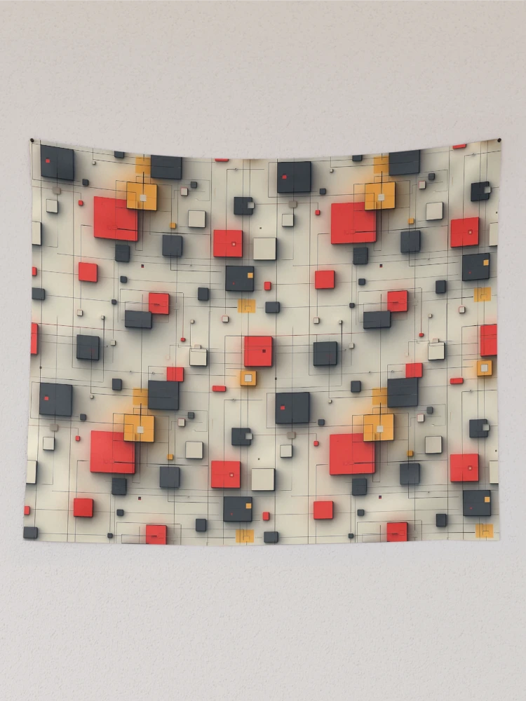 Thumbnail 2 of 3, Tapestry, Square Pattern designed and sold by RiawsShop.