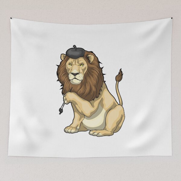 Item preview, Lion Painter Paint brush Painting designed and sold by Snabdesign84.
