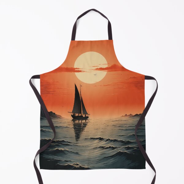 Item preview, Sailboat Sea Maritime Moon Ocean Nautical designed and sold by ArtHouseNiklas.
