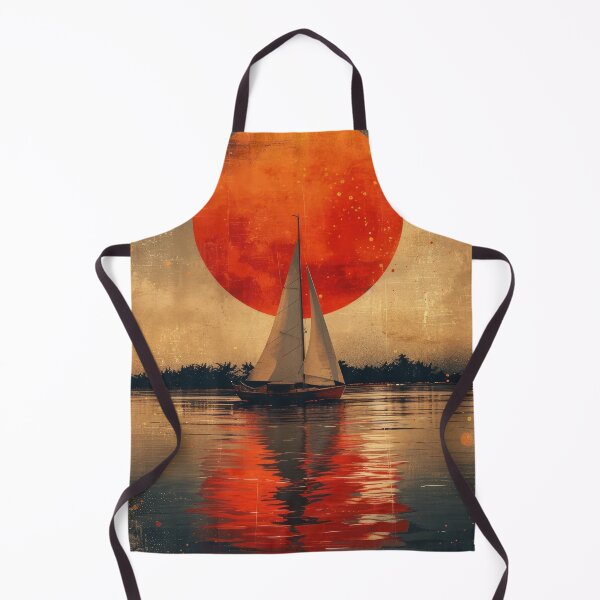 Item preview, Sailboat Sea Maritime Moon Ocean Nautical designed and sold by ArtHouseNiklas.