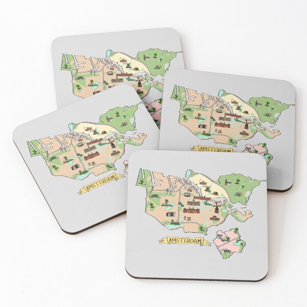 Item preview, Amsterdam Netherlands Map designed and sold by Sheridan T.