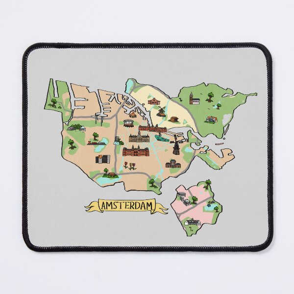 Item preview, Amsterdam Netherlands Map designed and sold by Sheridan T.