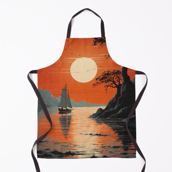 Item preview, Sailboat Sea Maritime Moon Ocean Nautical designed and sold by ArtHouseNiklas.