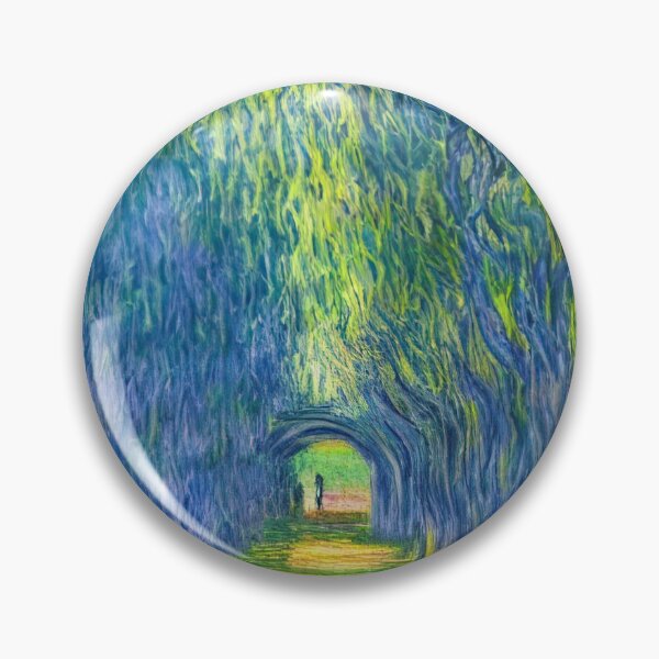 Item preview, Tunnel of trees and leaves oil painting in Monet Claude style with rough strokes designed and sold by Dominika Farkašová.