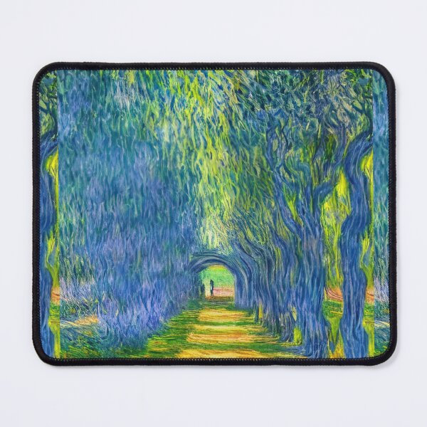 Item preview, Tunnel of trees and leaves oil painting in Monet Claude style with rough strokes designed and sold by Dominika Farkašová.