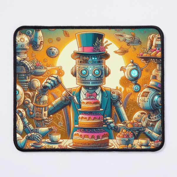 Item preview, **The Robotic Tea Party - A Fusion of Tradition and Technology** designed and sold by Wonderall.