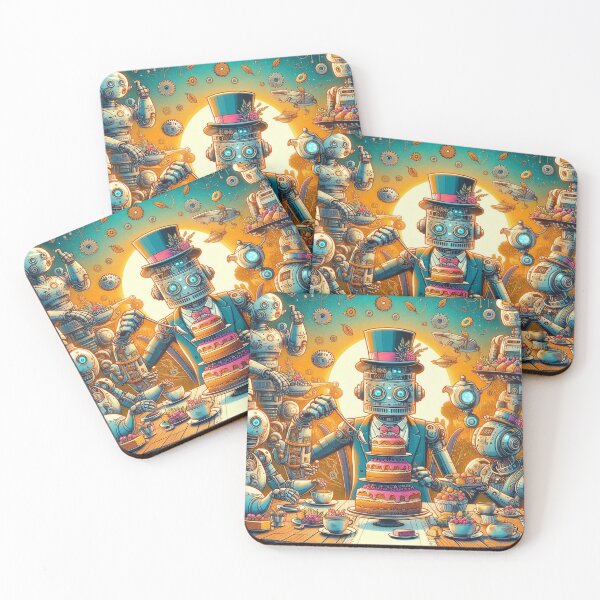 Item preview, **The Robotic Tea Party - A Fusion of Tradition and Technology** designed and sold by Wonderall.