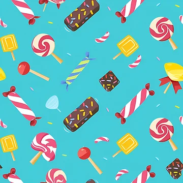 Artwork thumbnail, Candy Sweet Pattern by RiawsShop