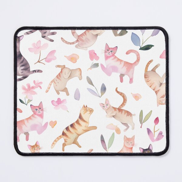 Item preview, Patrón de gatos y flores. designed and sold by RiawsShop.