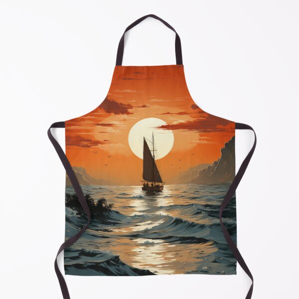 Item preview, Sailboat Sea Maritime Moon Ocean Nautical designed and sold by ArtHouseNiklas.