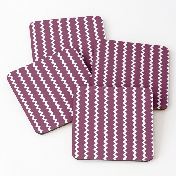 Item preview, Maroon White Zigzag Geometric Triangle Qatar Flag Arabic Doha Strong Proud Pattern designed and sold by PenguinForests.