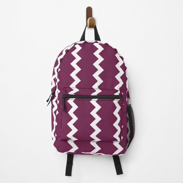 Item preview, Maroon White Zigzag Geometric Triangle Qatar Flag Arabic Doha Strong Proud Pattern designed and sold by PenguinForests.