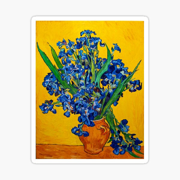 Item preview, Vincent van Gogh - Vase with irises on a yellow background designed and sold by Dominika Farkašová.