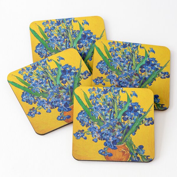 Item preview, Vincent van Gogh - Vase with irises on a yellow background designed and sold by Dominika Farkašová.