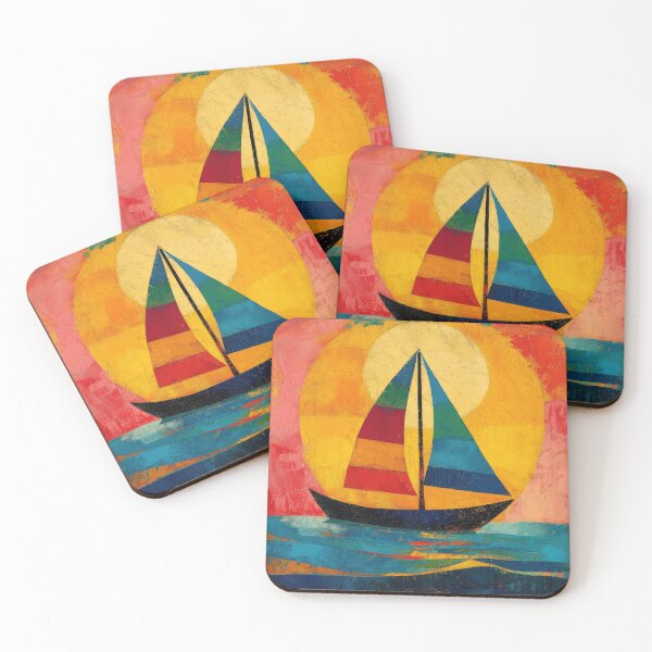 Item preview, Sea Maritime Moon Ocean Nautical Sailboat designed and sold by ArtHouseNiklas.