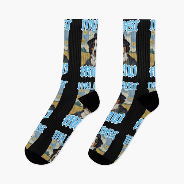 Item preview, Bernese dog is my best friend animal in cute happy van gogh style funny gifts designed and sold by thankful-loco.