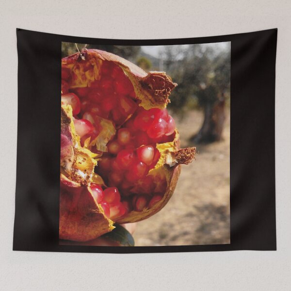 Item preview, Ripe Pomegranate Split Open on the Tree in the Countryside designed and sold by EpicVistas.