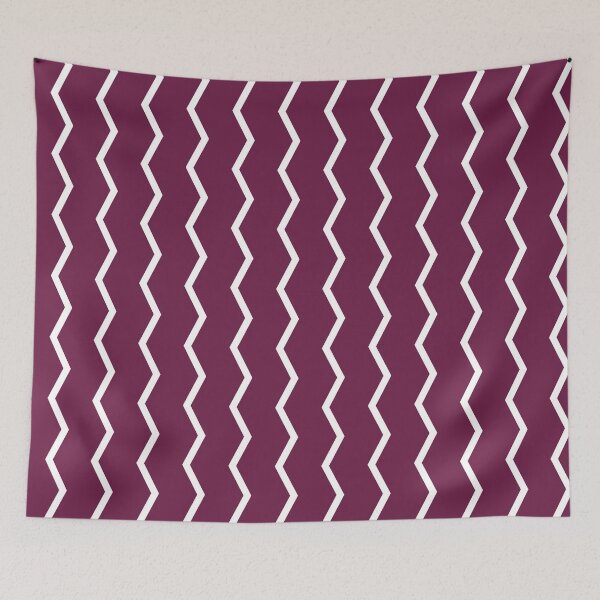 Item preview, Maroon White Zigzag Qatar Color Arabic Language Proud Doha Flag Pattern designed and sold by PenguinForests.
