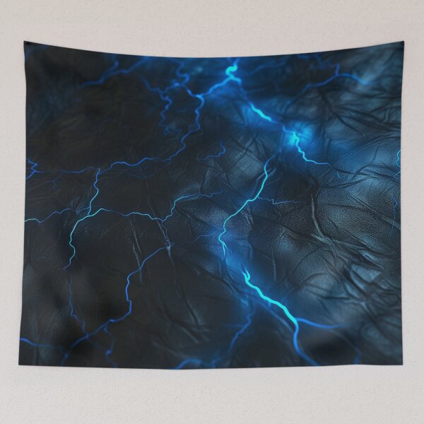 Item preview, Black leather texture with blue flashes designed and sold by Fantasyplus.