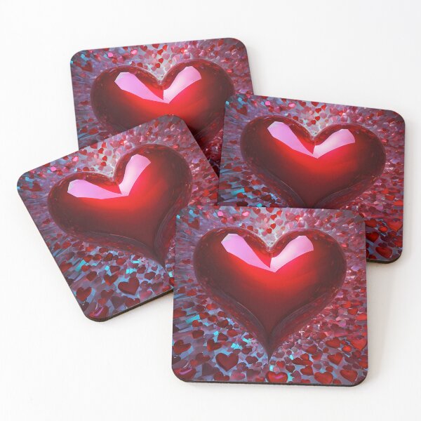Item preview, Valentine Day - Shining Red Heart with lot of smaller heart bursting from the center designed and sold by CreatureHouse95.