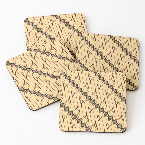 Item preview, Javanese Batik Parang Rusak Pattern Beige designed and sold by Jeallan Designs.