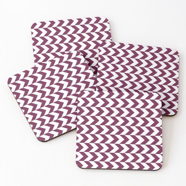 Item preview, Maroon White Horizontal Herringbone Stripe Qatar Tradition Arabic Doha Pattern designed and sold by PenguinForests.