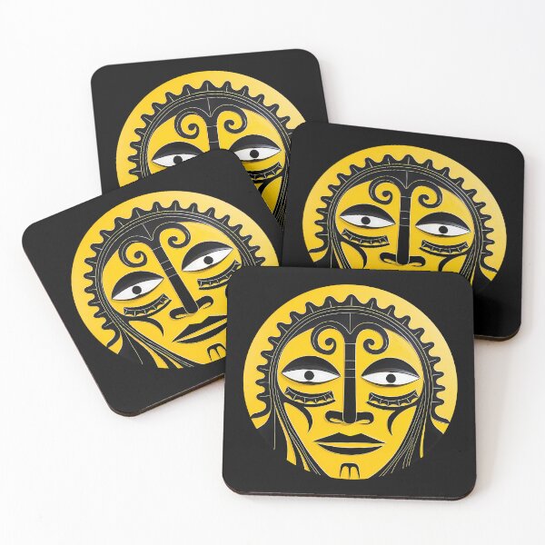 Item preview, Black and Yellow Tribe Mask designed and sold by NBazilenco.