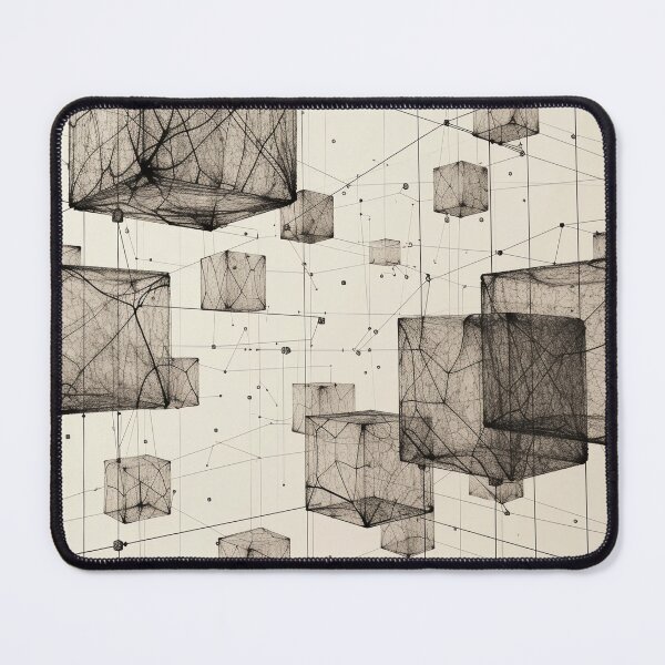Item preview, Quantum Cubism: Abstract Network Connections designed and sold by Basajaun Studio.