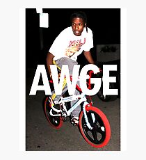 Rocky on a BMX 90's style Photographic Print