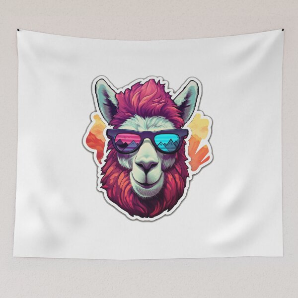 Item preview, Antidepression cool llama sticker style designed and sold by SmileshareShop.