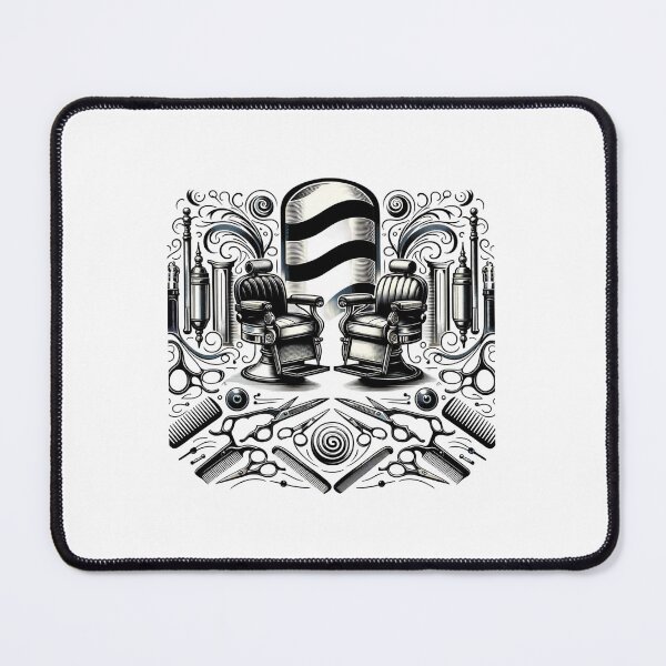Item preview, Elegant Barbershop Essentials - Vintage Styling Tools Design designed and sold by BlueGoldArt.