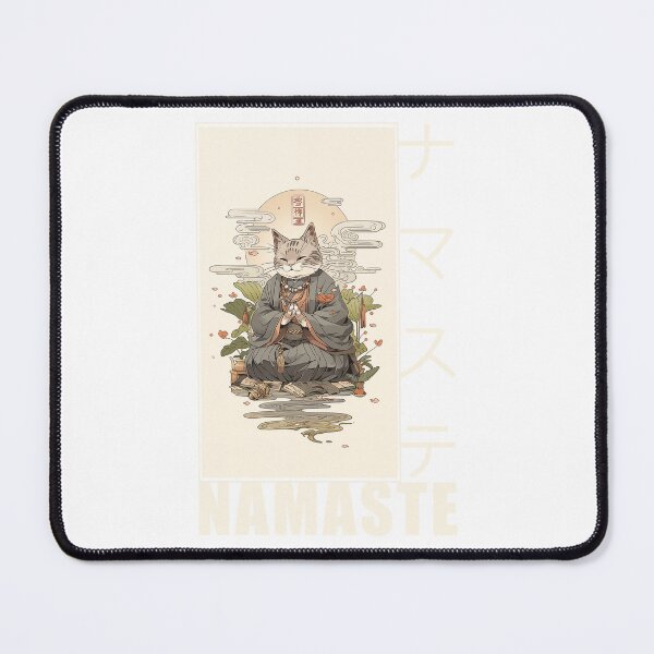 Item preview, Zen Puss in Namaskar Namaste Pose Ukiyo E Art designed and sold by PaddyMcKhan.