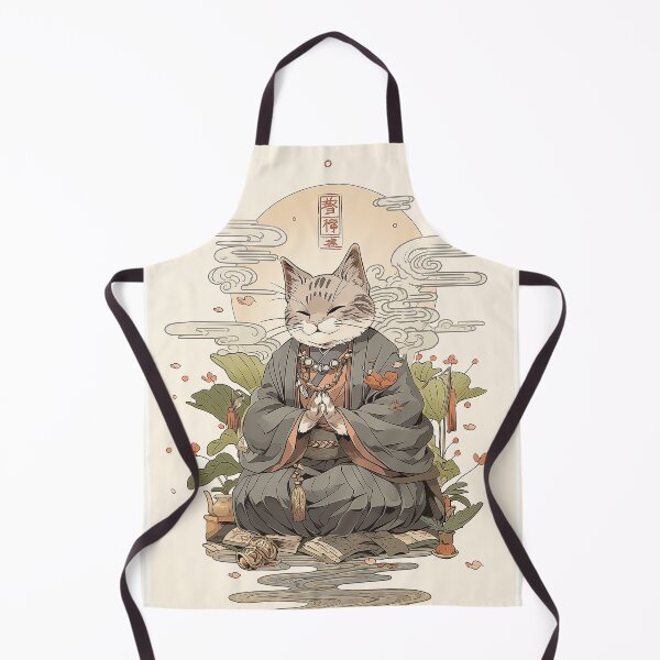 Item preview, Zen Puss in Namaskar Namaste Pose Ukiyo E Art designed and sold by PaddyMcKhan.