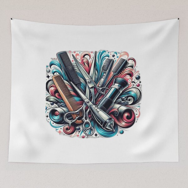 Item preview, Barber's Symphony - Dynamic Hair Styling Tool Ensemble designed and sold by BlueGoldArt.